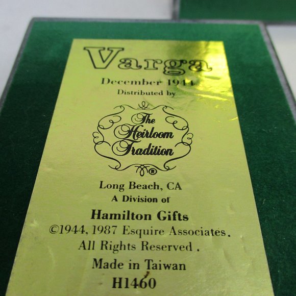 VARGA NOV. 1943 & DEC.1944 Marble Paperweight The Heirloom Tradition - Picture 9 of 11